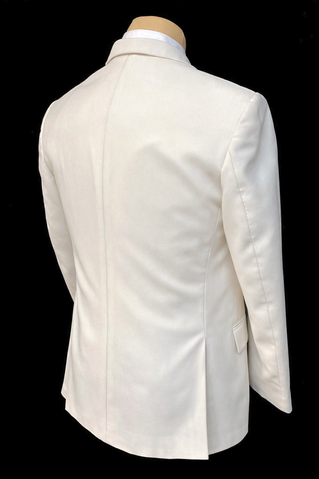Men’s Jean Yves Ivory Tuxedo Jacket Satin Notch Lapels Modern Fitted Slim Fit