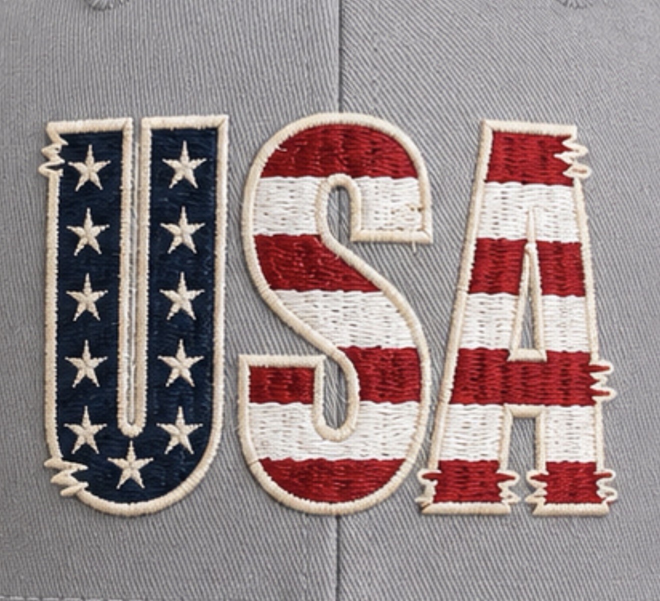 Richardson 112 Trucker Hat Gray Mesh Back Adjustable USA Flag Patch Patriotic