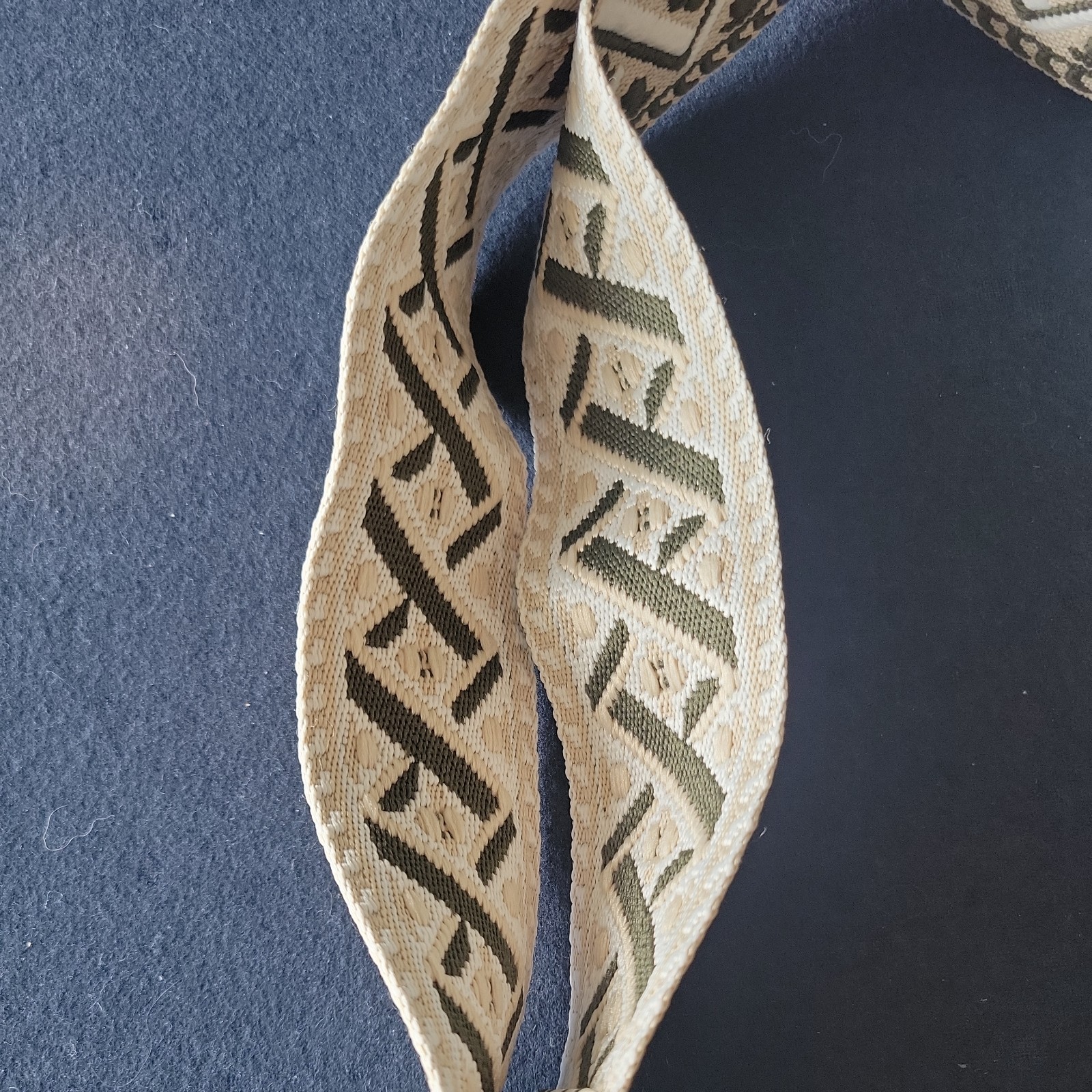 Fashion Shoulder Strap Adjustable Replacement Green/ white/ tan 2in