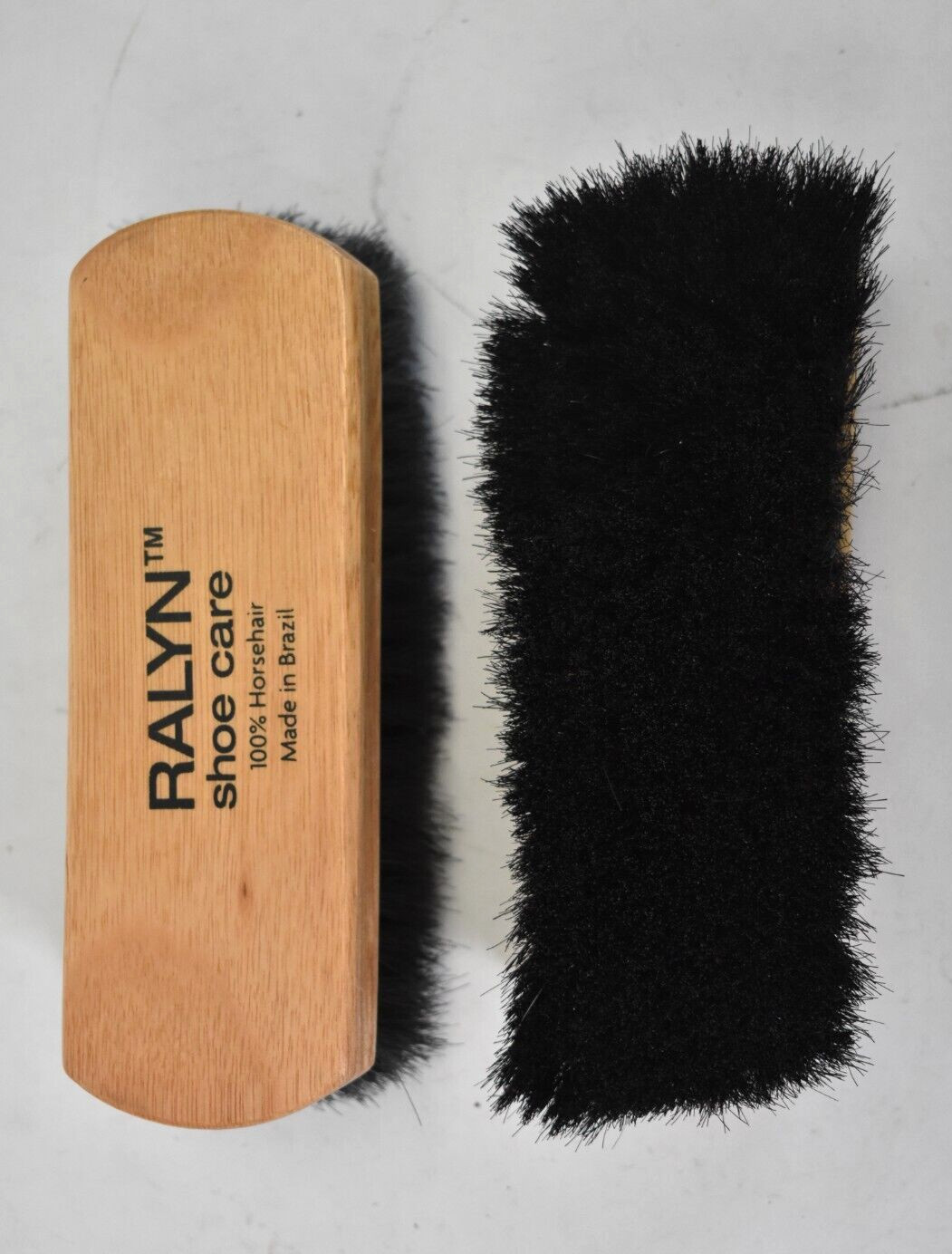 Ralyn Shoe Shine Buffing Brush 100% Horsehair Shoe Brushes 6.75″ Lot of 2