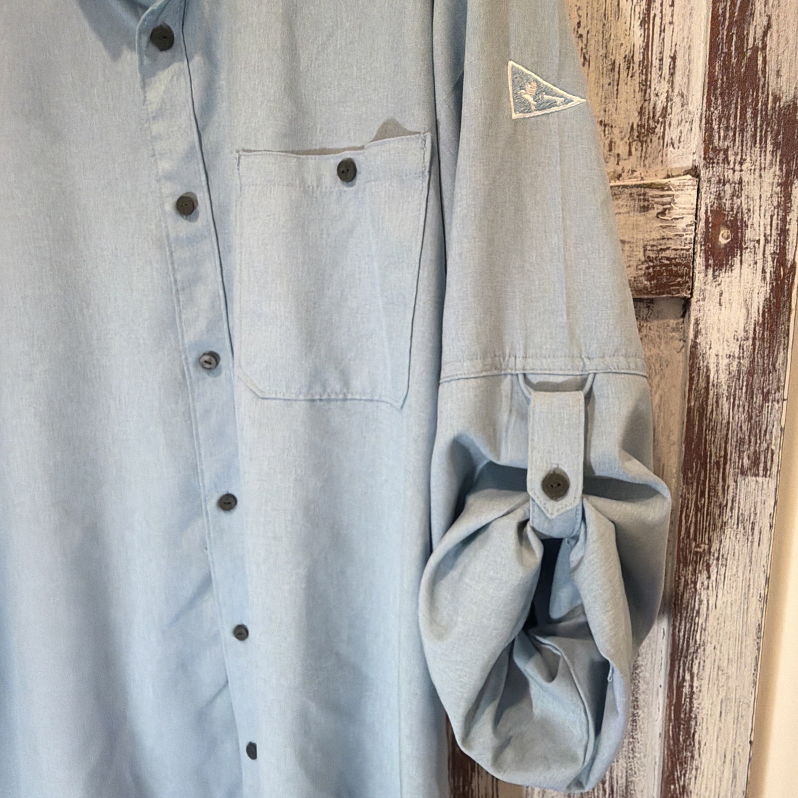 Fish Hippie🌟Men SZ~XL Performance Outdoor Button/Roll~Tab Long~Sleeve Shirt💥
