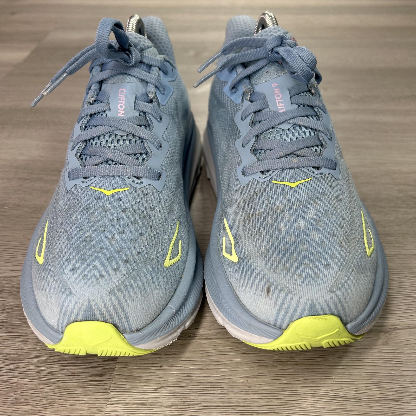 Hoka One One Clifton 9 Running Shoes Womens Size 8.5 Blue Cushioned 1127896 DNK