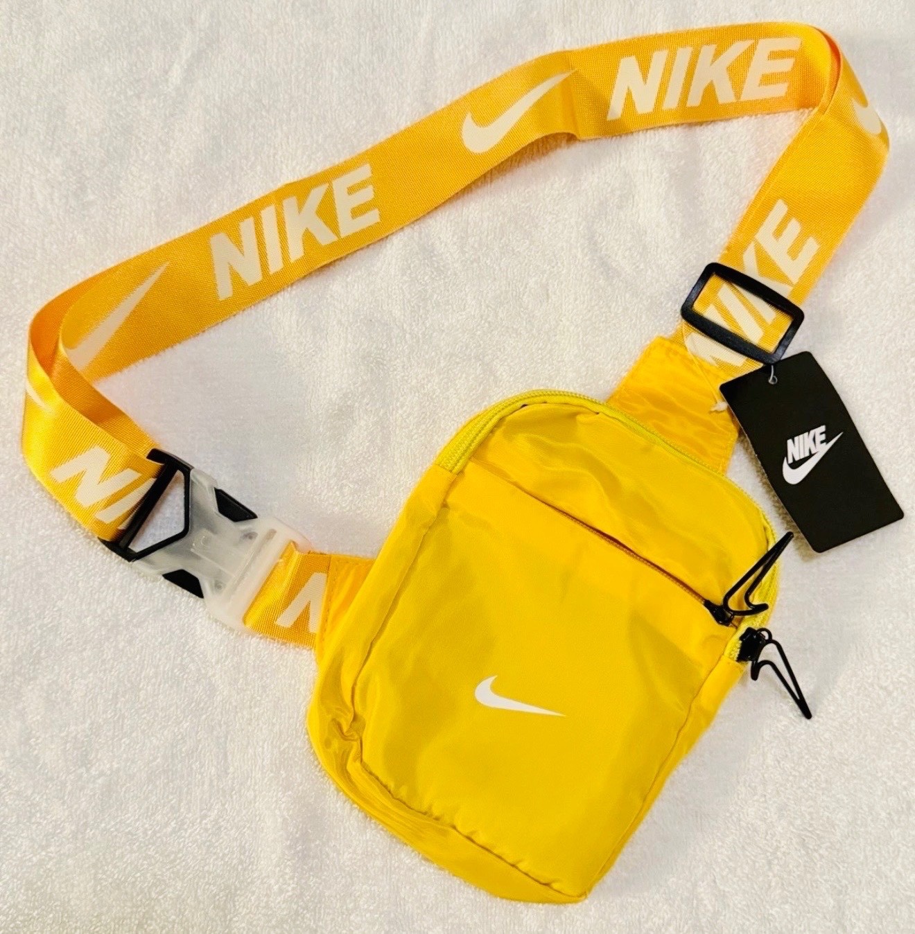 Nike Heritage Crossbody Bag Small Branded Strap & Padded Mesh Back,multi Colors.