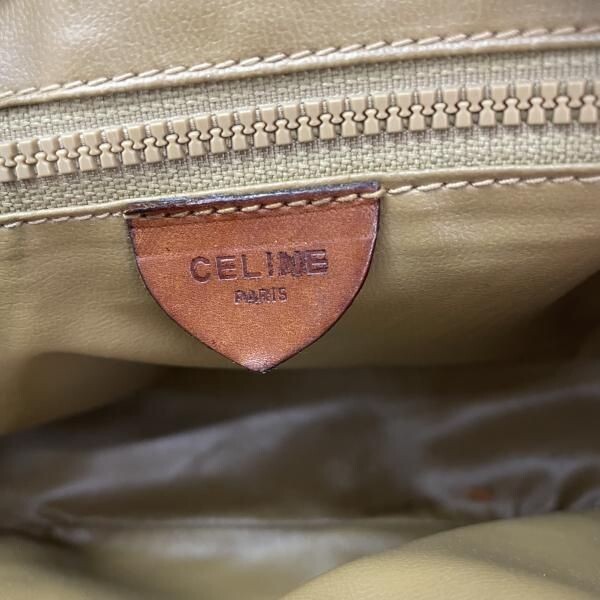 CELINE Shoulder bag Macadam Beige Vintage Authentic From Japan