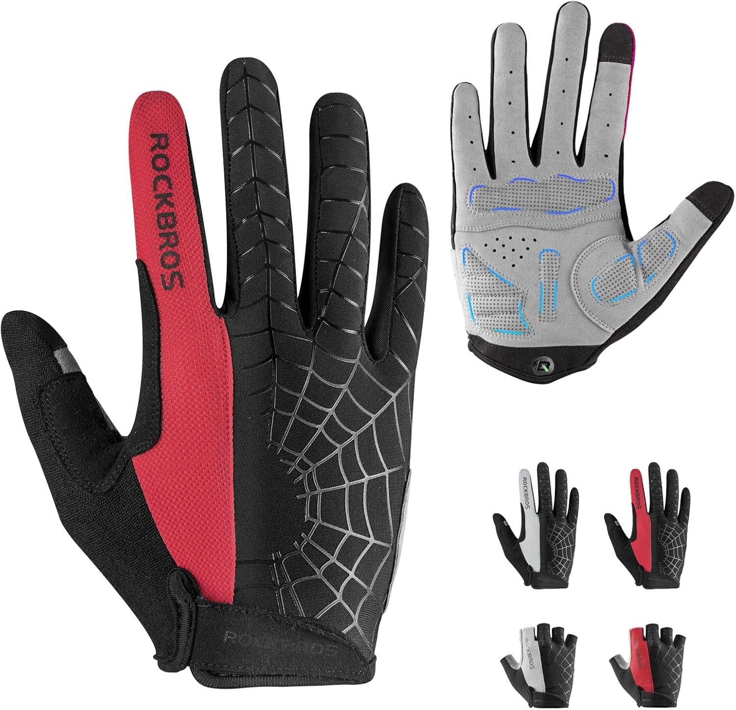 ROCKBROS Cycling Gloves Full/Half Finger Breathable Gel Pad Mountain Bike Gloves