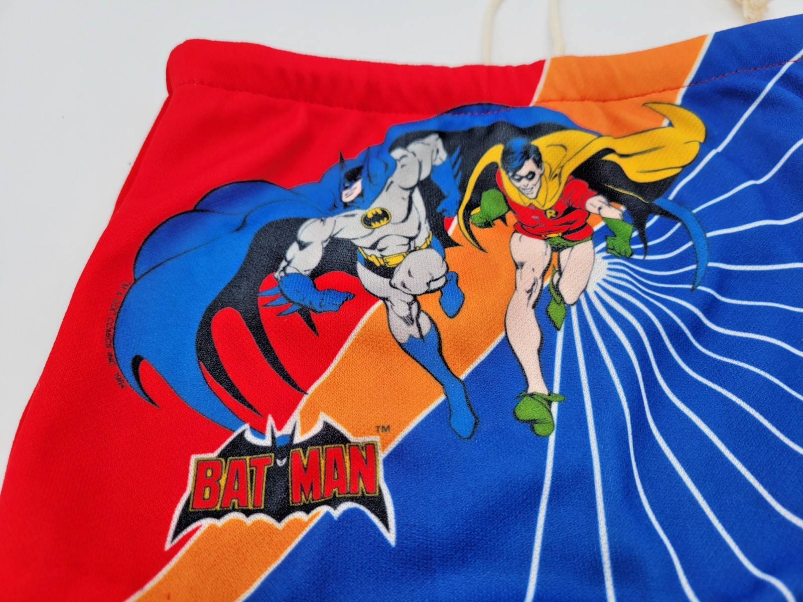 Vintage 90s Batman & Robin Child’s Swim Trunks NWT Sandpiper Toys R Us Deadstock