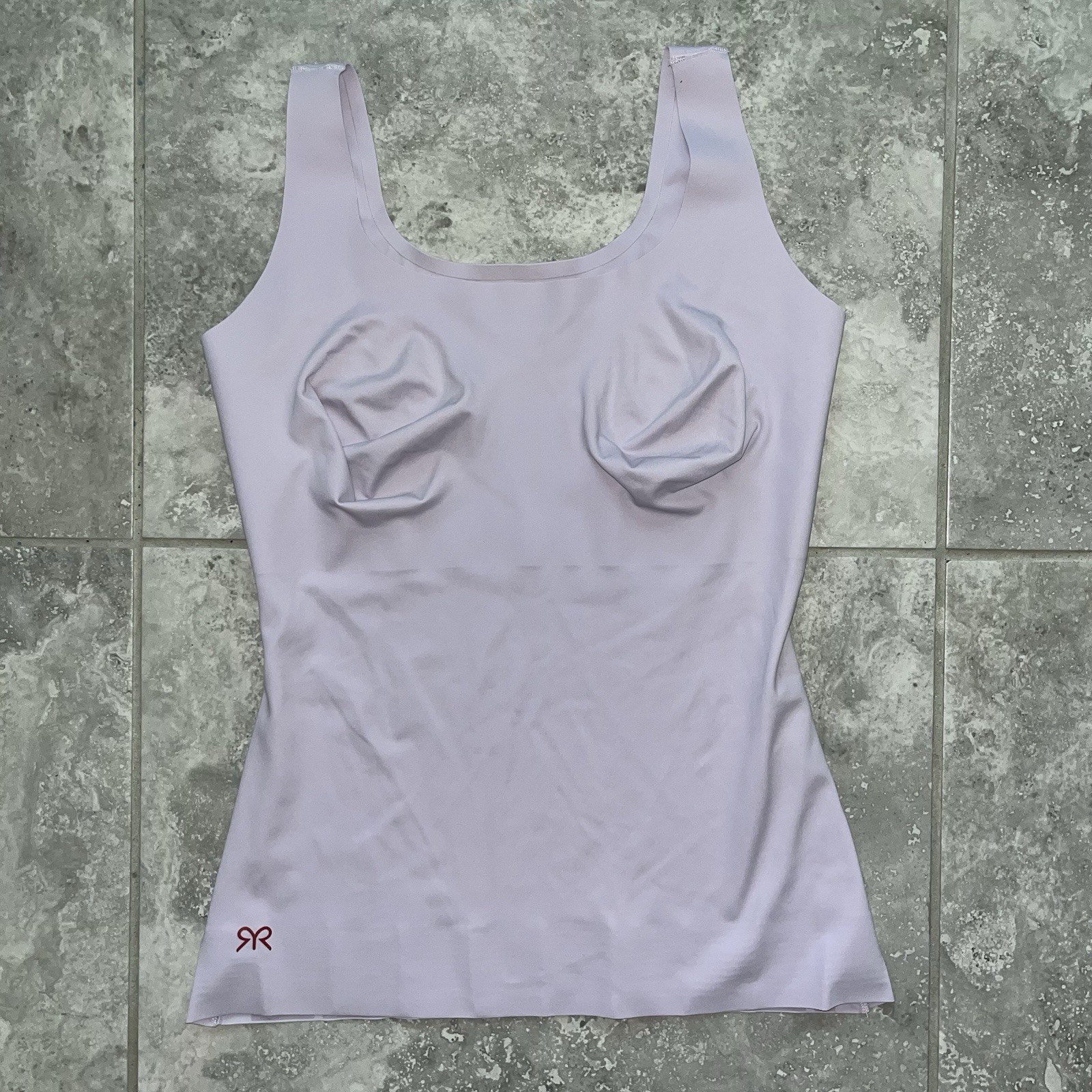 Ruby Ribbon Sleek Shape Tank Top Nylon Slimming Cami Lovely Lavender NEW 38