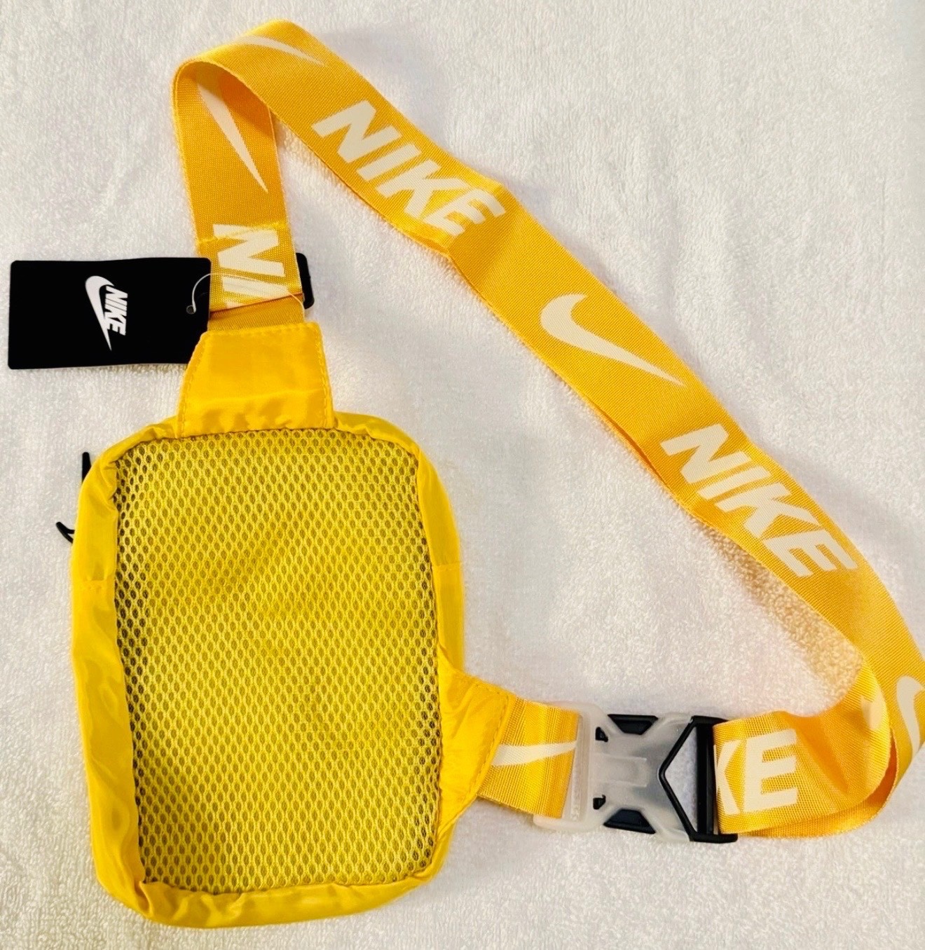 Nike Heritage Crossbody Bag Small Branded Strap & Padded Mesh Back,multi Colors.