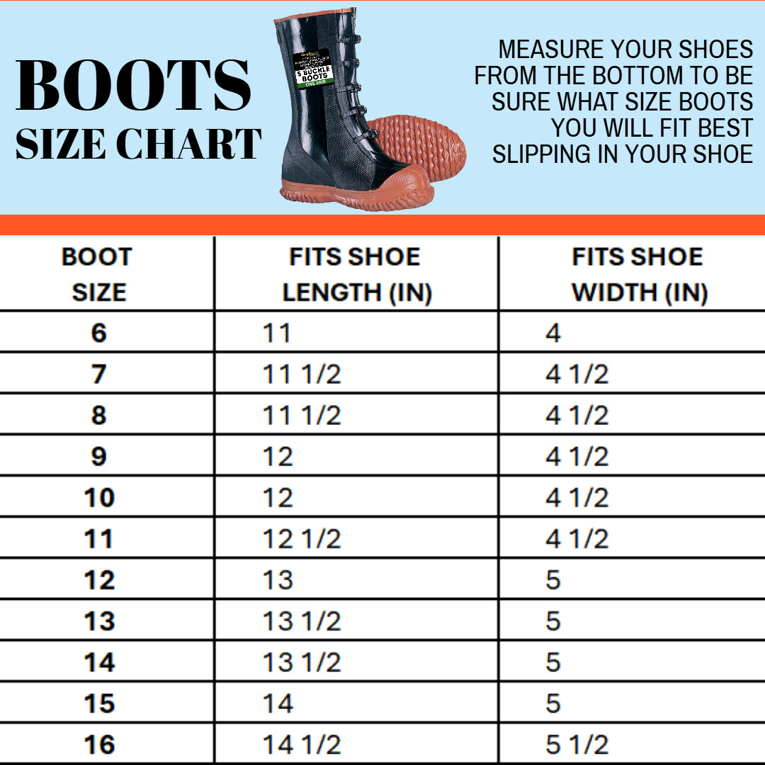 Heavy Duty Premium Grade Ozone Resistant Cotton Lined 5-Buckle Boots 1 Pair