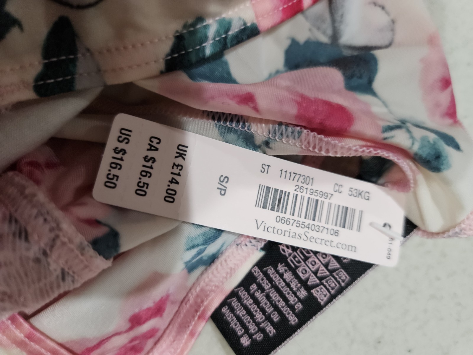 Victorias Secret Chamise/bra Sz 34DD and Matching Thong Panties