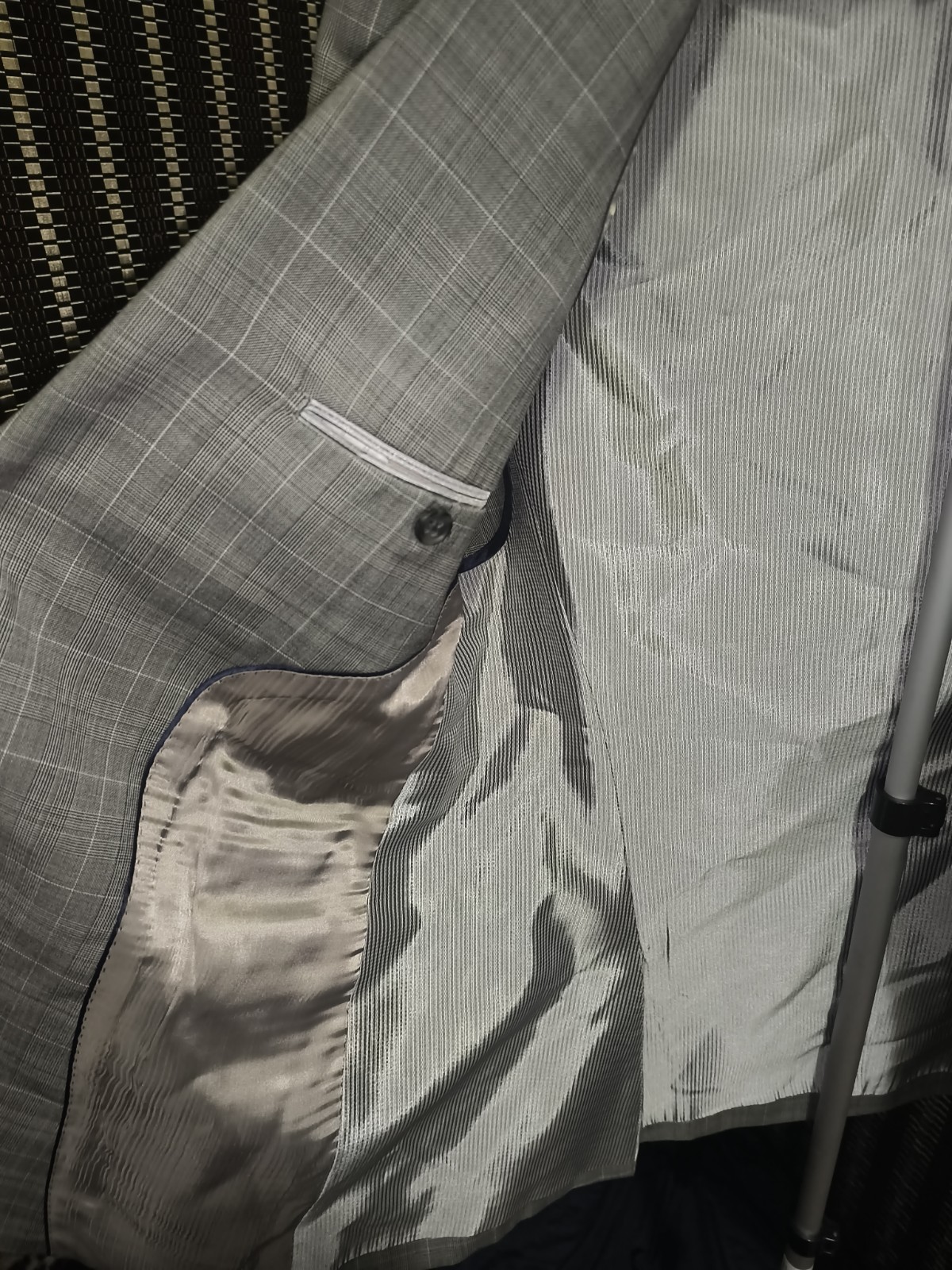 Banana Republic Men’s Tailored Fit Sport Coat Size L Beige Linen Plaid