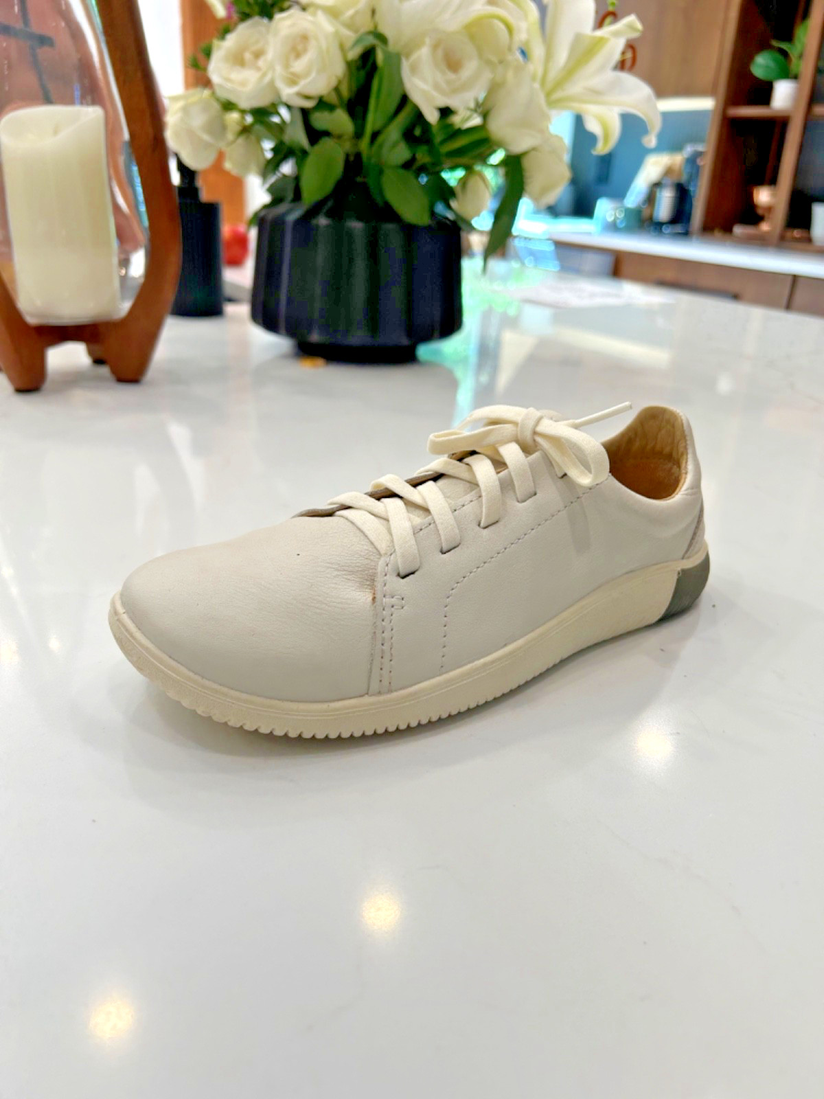 Keen KNX Mens Shoes Sz 7 Star White Leather Lace Up Sneakers New