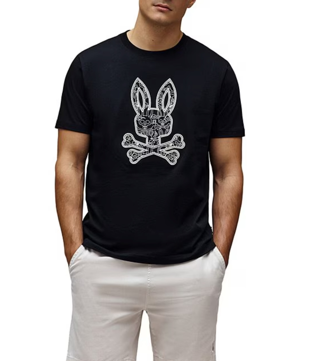 *NEW* Men Psycho Bunny Oscar Bunny Graphic Tee BLACK (MT0200214 001) 👍