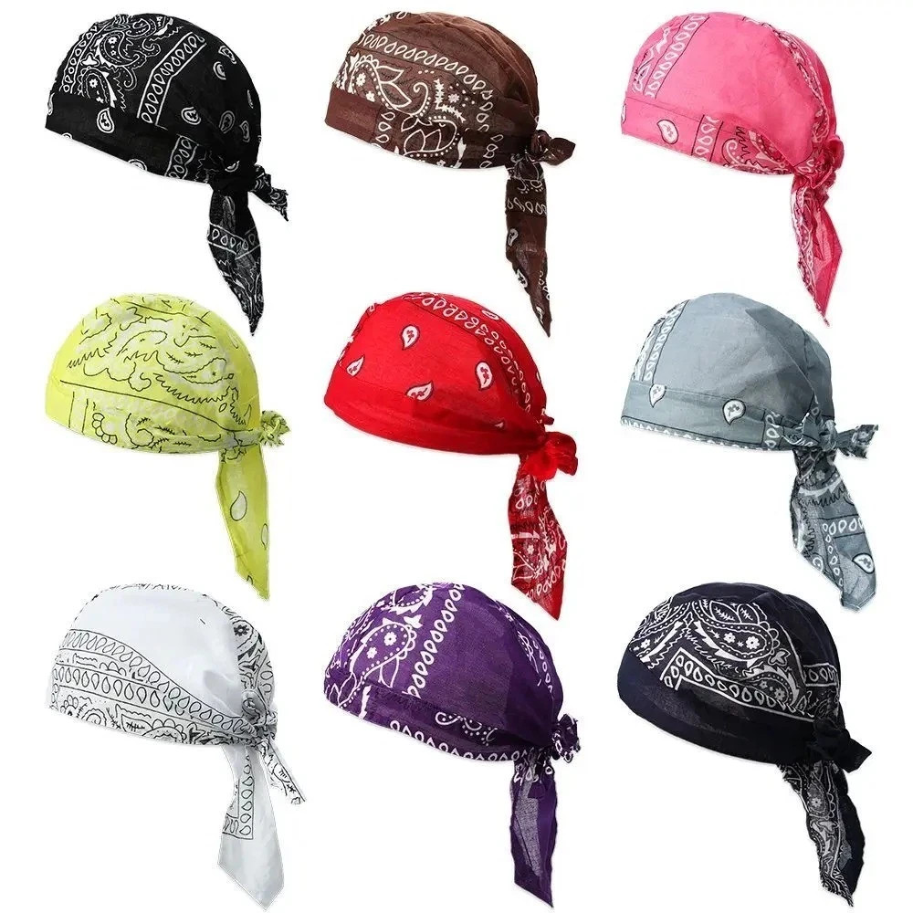 Elastic Motorcycle Wrap Biker Du Bandana Paisley Doo Rag Head Skull Cap Durag