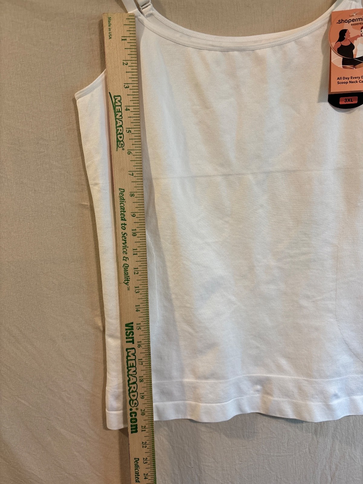 Shapermint Essentials Scoop Neck Cami 3XL White Shapewear
