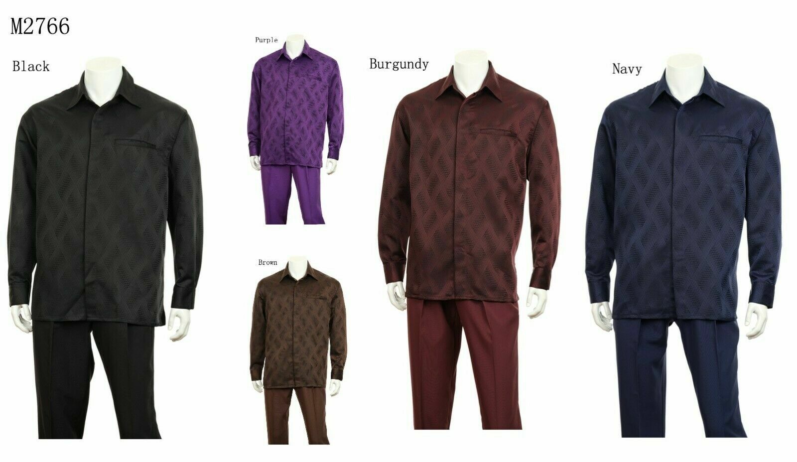 New Men’s 100% Polyester Two Pieces Walking suit Design By Fortino Landi M2766