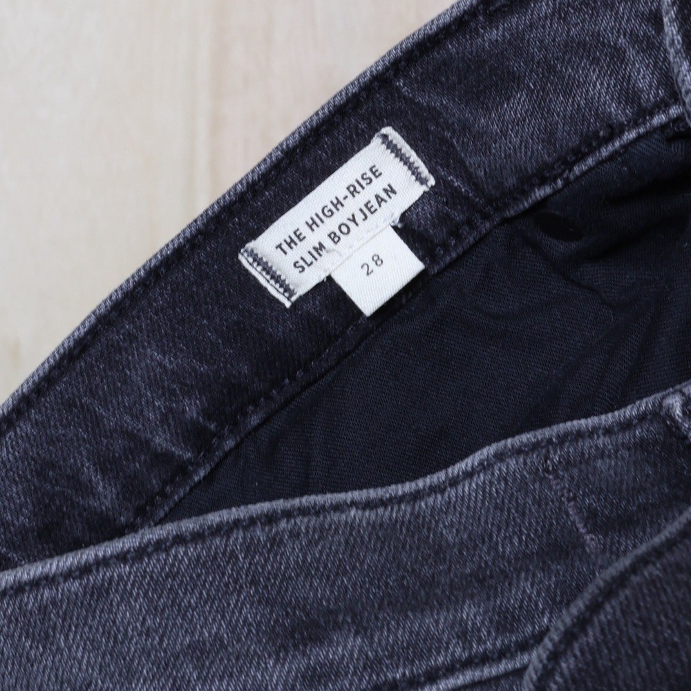 Madewell The High-Rise Slim Boyjean in Caton Wash: Ripped-Knee Edition Size 28