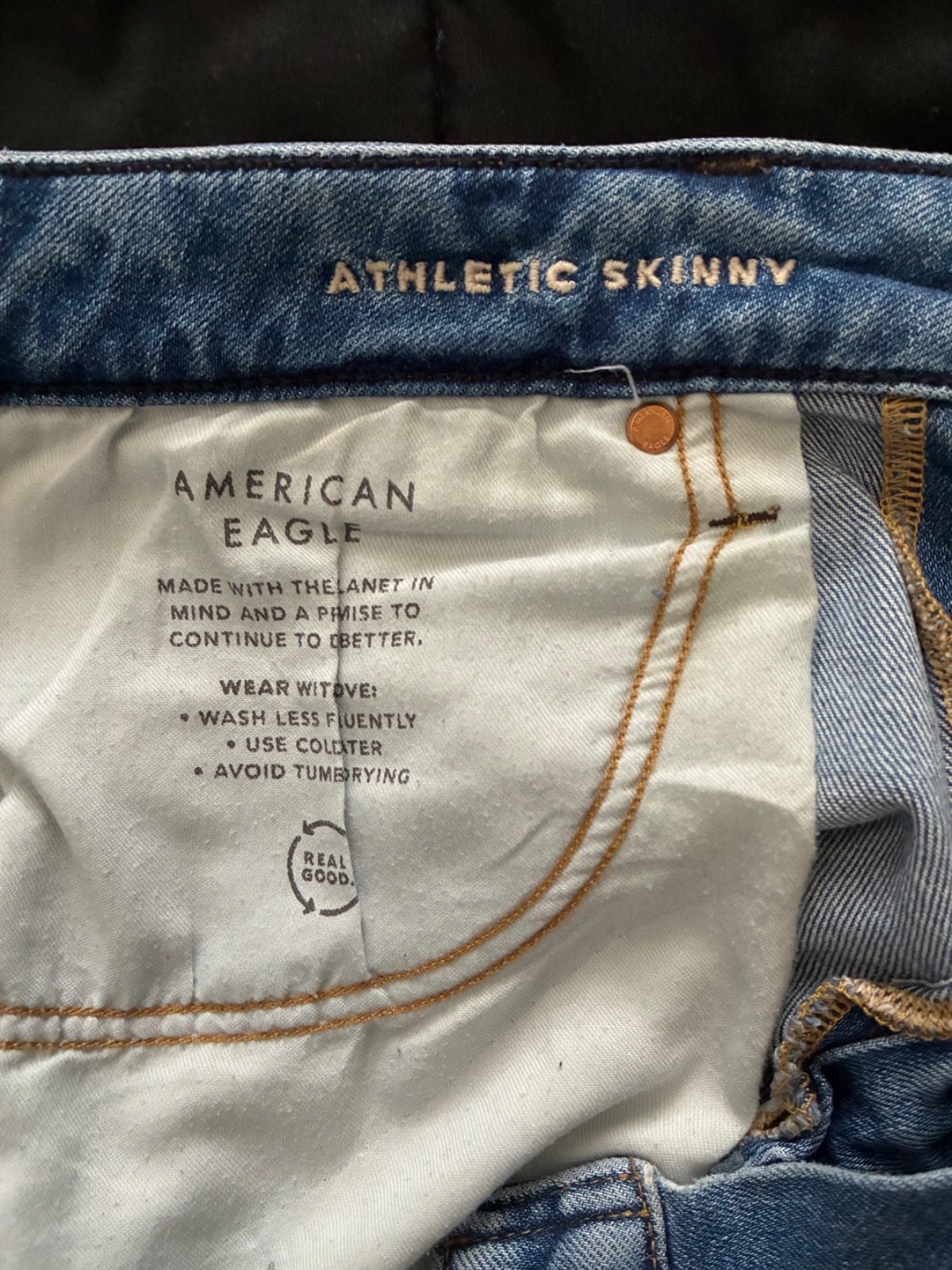 American Eagle AirFlex+ Men’s 32 x 32 Skinny Jeans Stretch Acid Denim