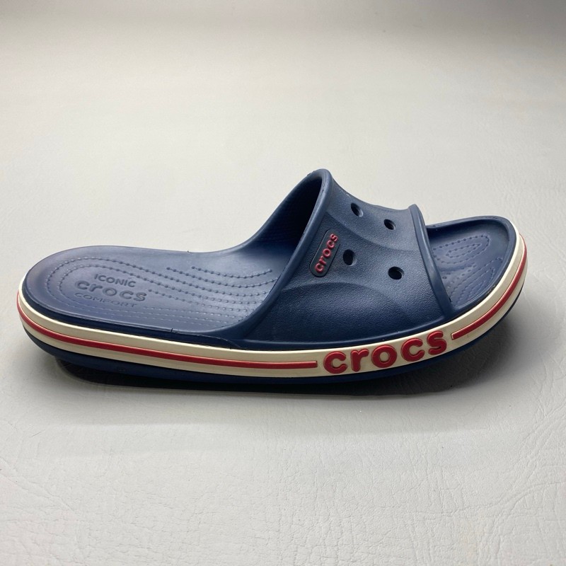 Crocs Adult Bayaband Slide Classic Women’s 12 Men’s 10 Navy Blue Red 1523