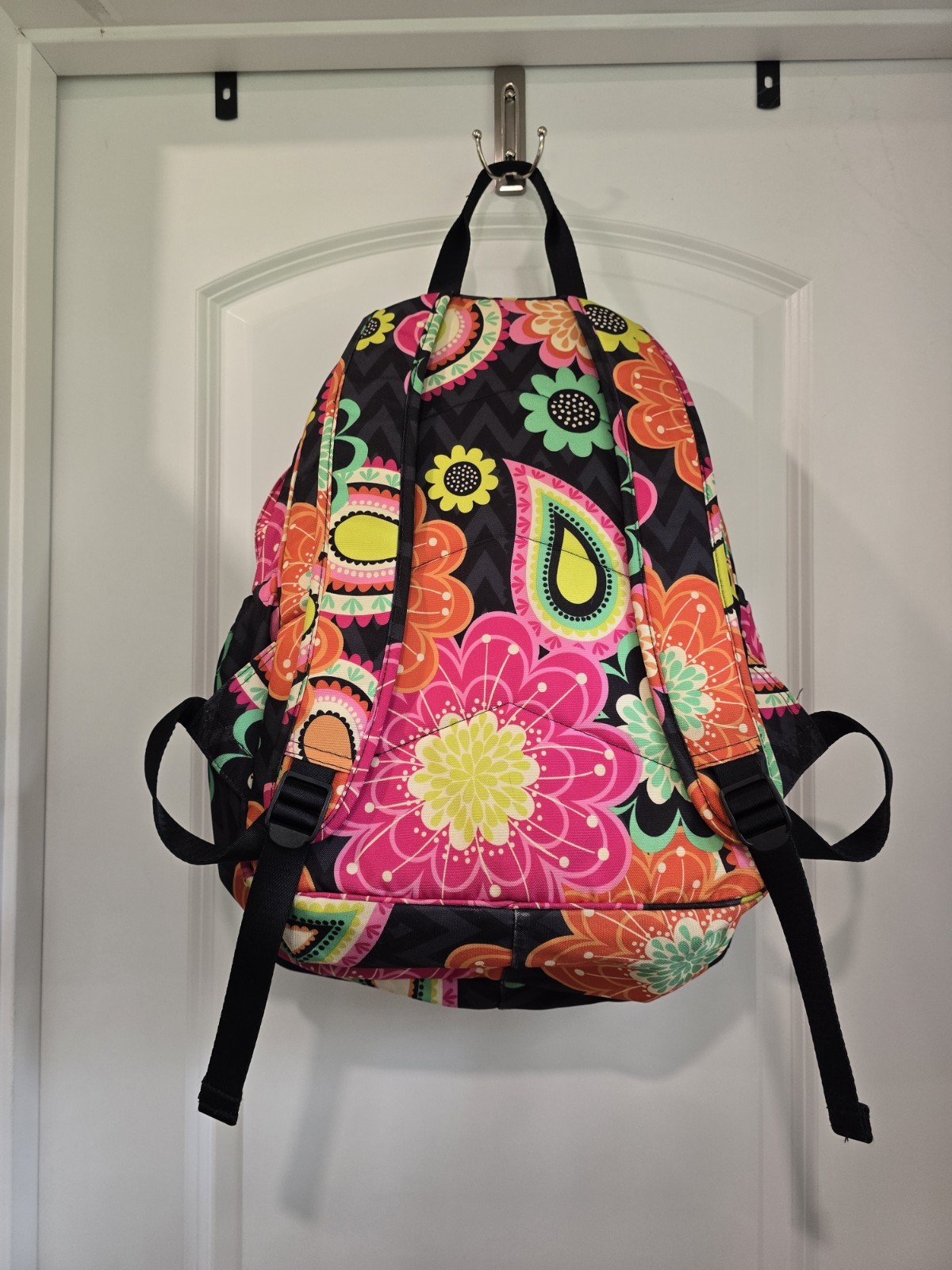 Vera Bradley Bouquet Book Bag Large Backpack Bright Floral Work School Travel