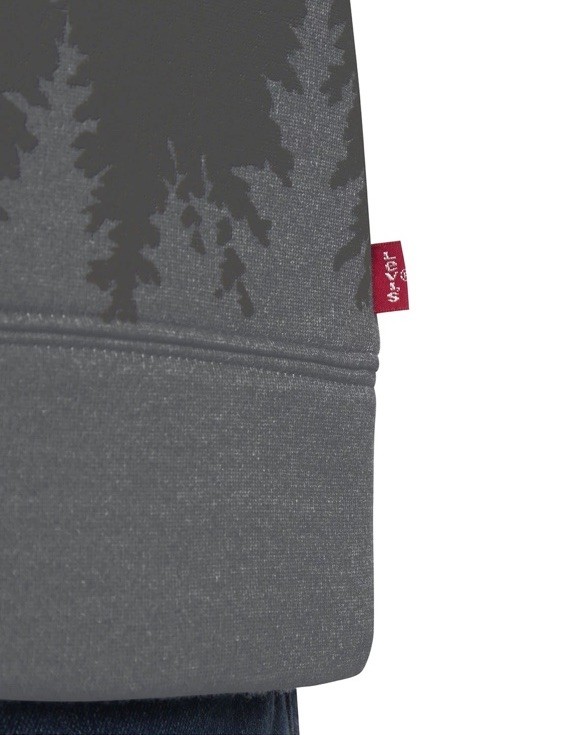 Levi’s Boy’s Hoodie Easy Fit Soft Fleece Size XS (4-5) Dark Shadow Pine Trees