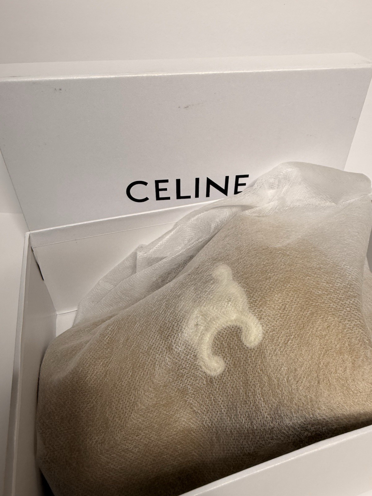 Celine Triomphe Toffee Adjustable Baseball Cap Women’s Medium With Box