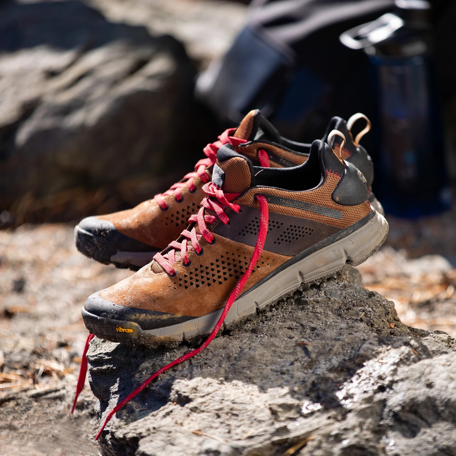 SALE! Danner Men’s Trail 2650 Brown/Red Lightweight 3″ Hiking Shoe MEDIUM & WIDE