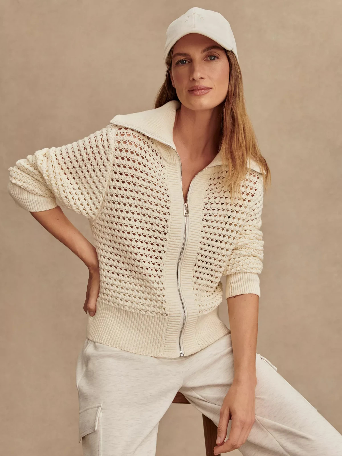 Varley Eloise Full Zip Knit Cardigan Large New with Tags!