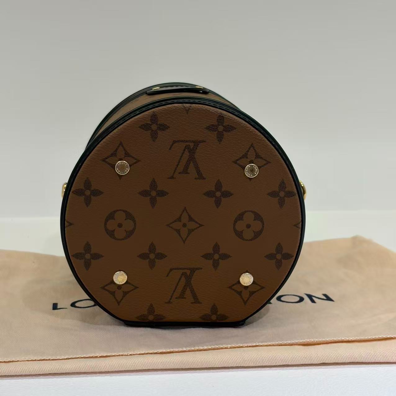 Louis Vuitton Cannes Monogram Reverse Canvas Handbag Bucket Bag Brown