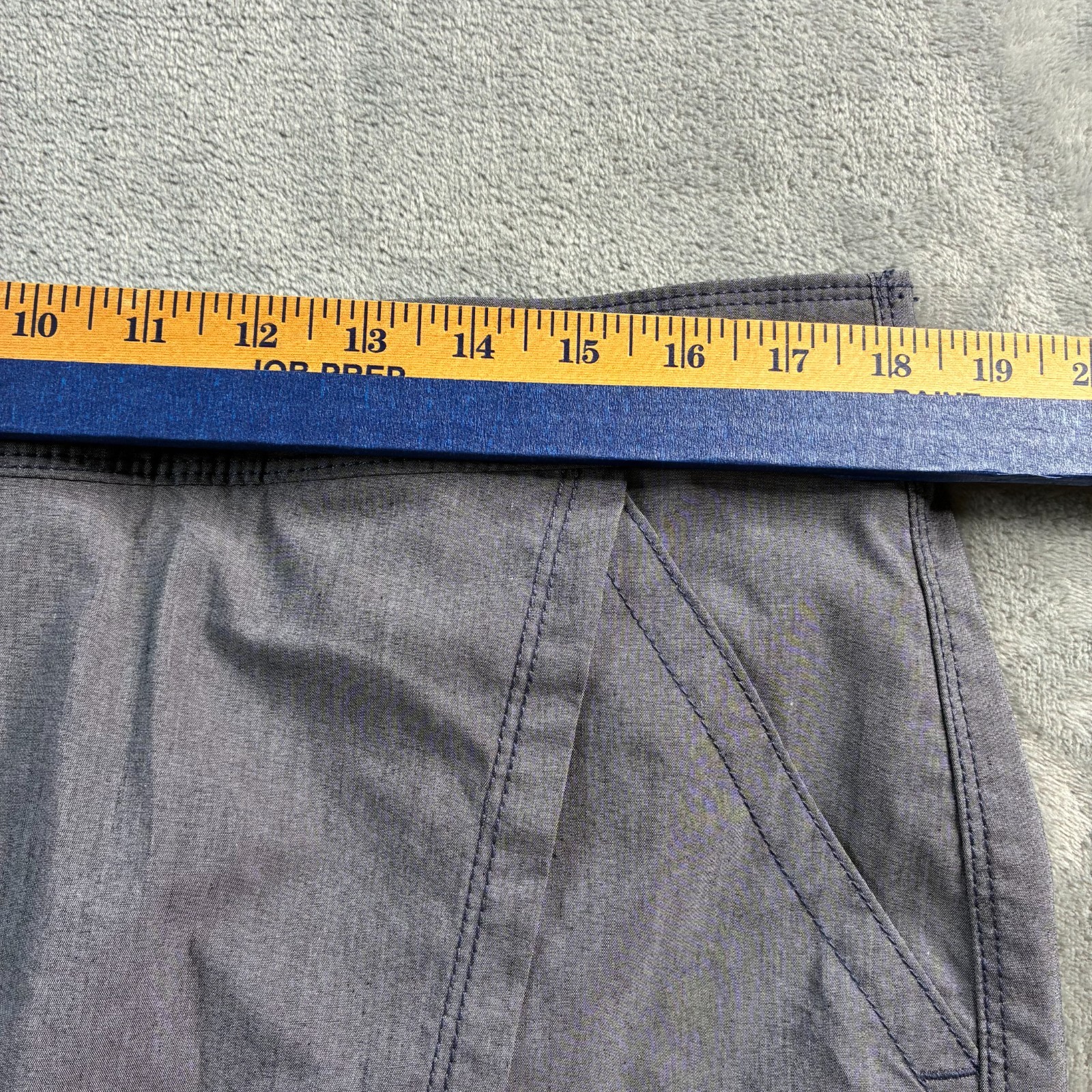 Columbia Womens Skort Blueish Gray Elastic Waist Longer Days Size 14 Omni Shield