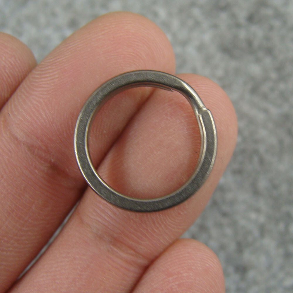10pcs 10 12 14 -32mm Pure Titanium Split Key Rings Keychain Split Rings keyrings