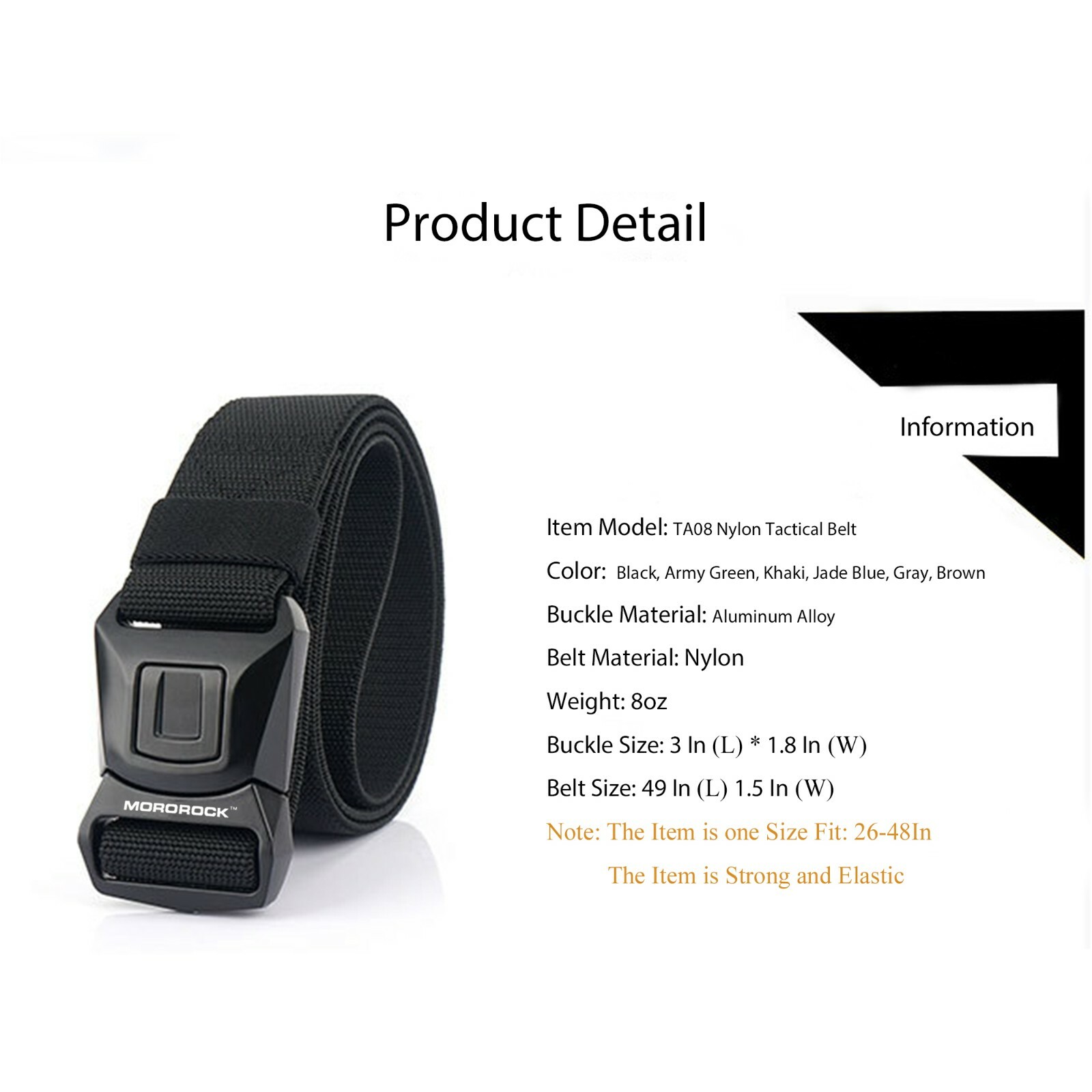 Quick Release Buckle Survival Army Military Belt Strap Tactical Rigger Waistband