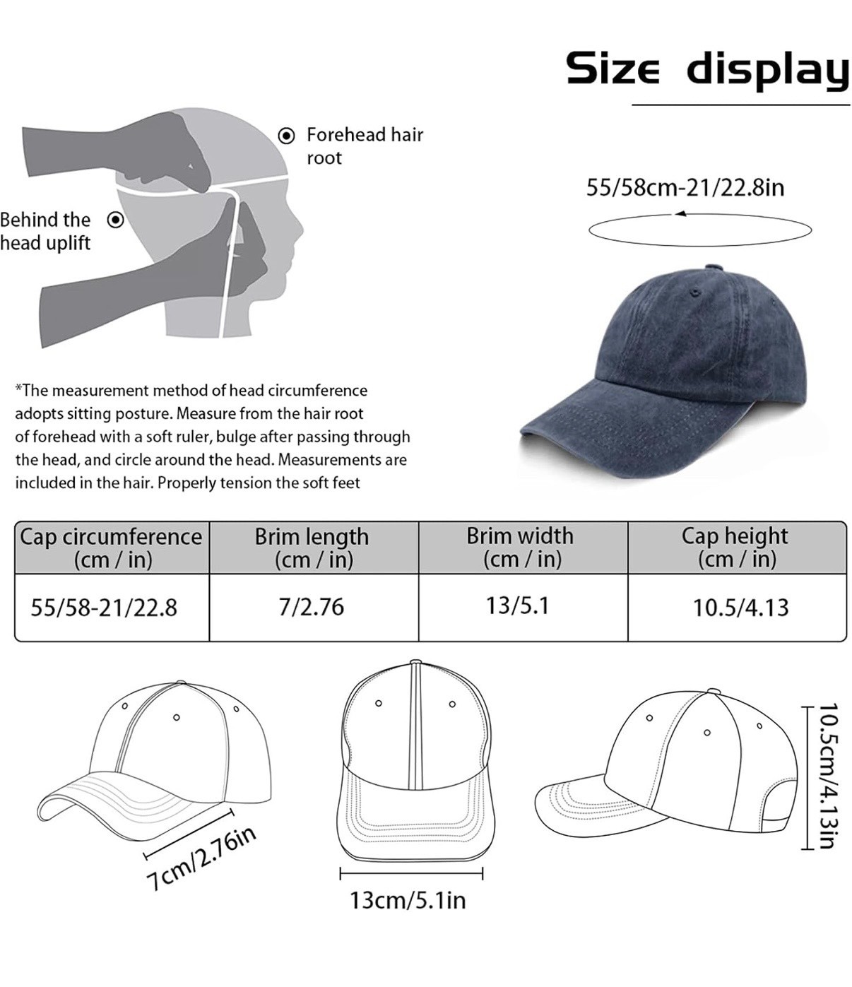 Navy Veteran Hat US Navy Military Veteran Adjustable Washed Baseball Cap