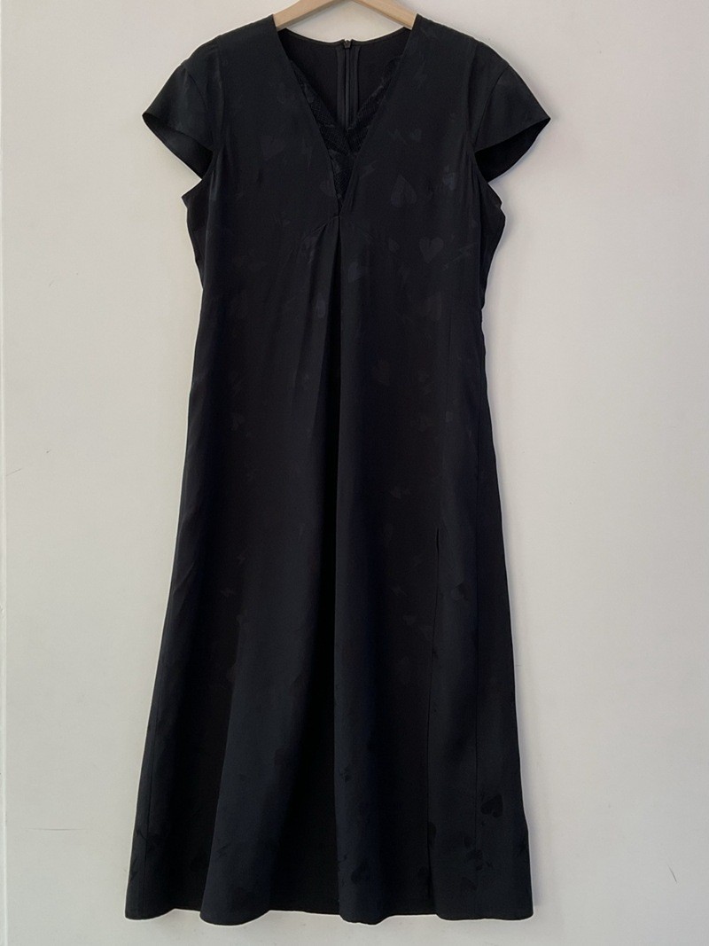 Zadig&Voltaire Women V-Neck Love Silk Slim Jacquard Vent Sleeveless Dress XS-L