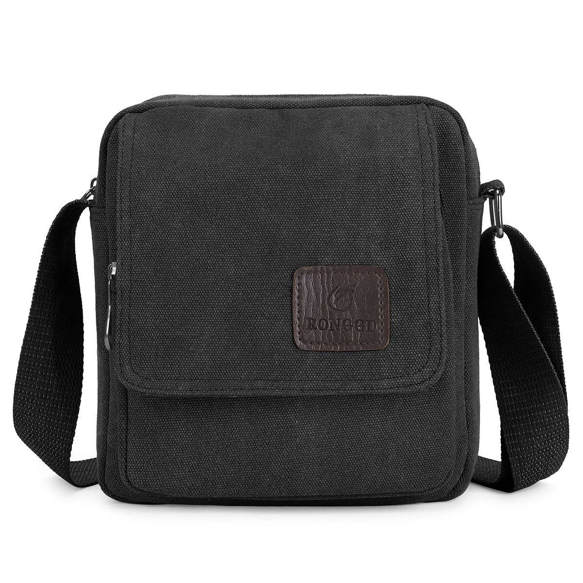 USA Vintage Canvas Crossbody Bag Portable School Satchel Messenger Shoulder Men