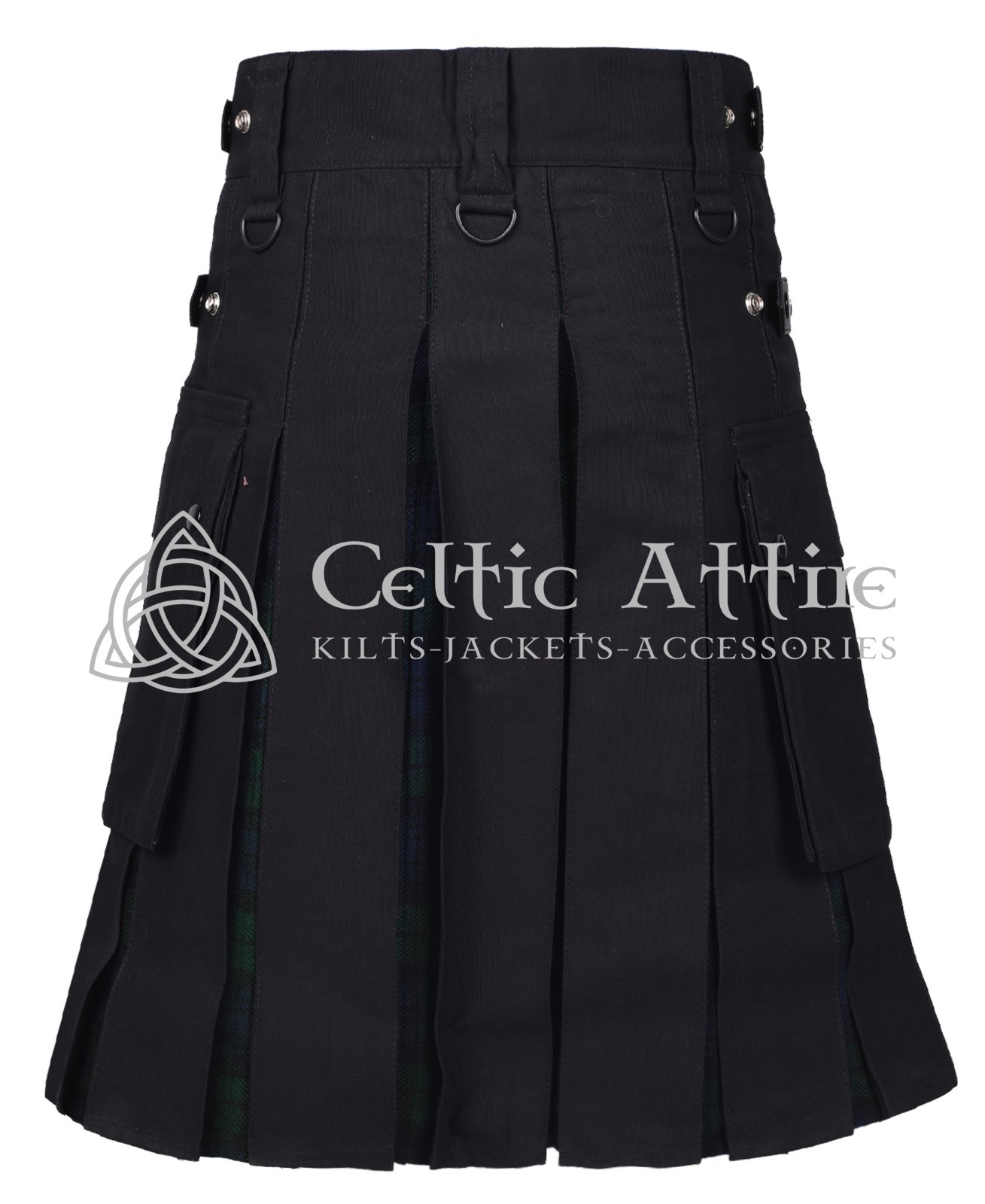 Black Watch Tartan Kilt – 8 Yards – Utility – Hybrid Kilts by Celtic Attire