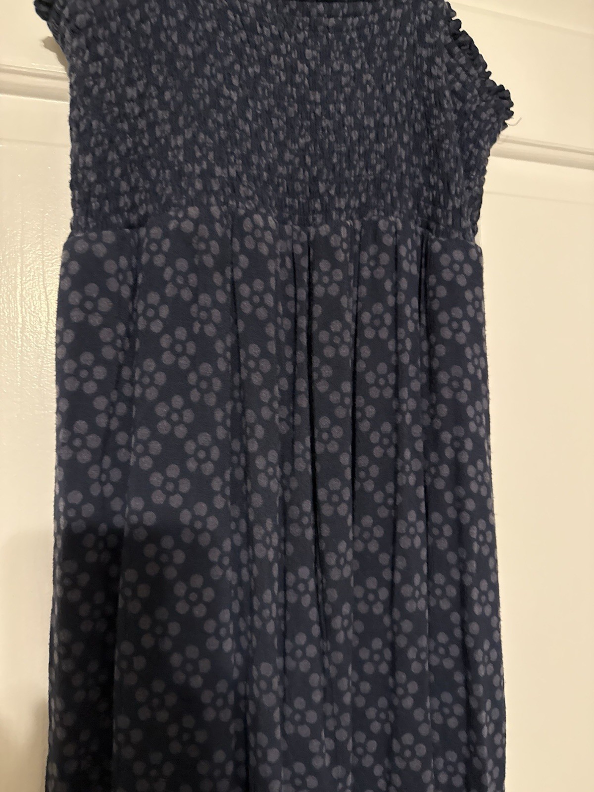 Isabel Maternity Smocked Wide Leg Jumpsuit Medium
