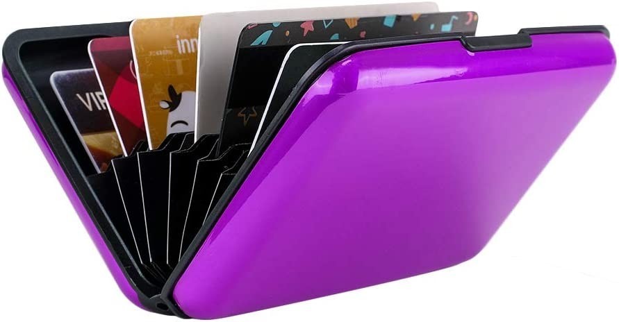 Metal RFID Blocking Wallet Credit Card Holder Case for Men & Women