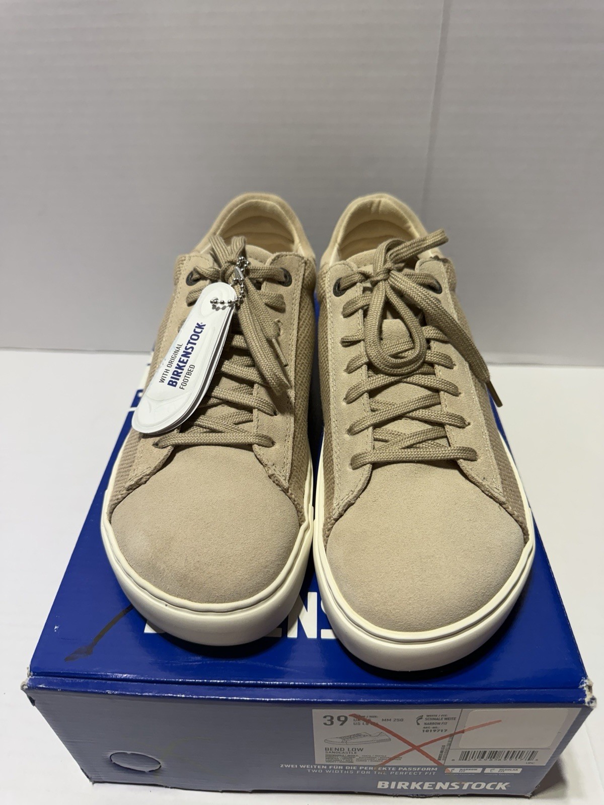 Birkenstock Bend Low Canvas Suede Sandcastle Sneakers. Size 39 US W8 M6