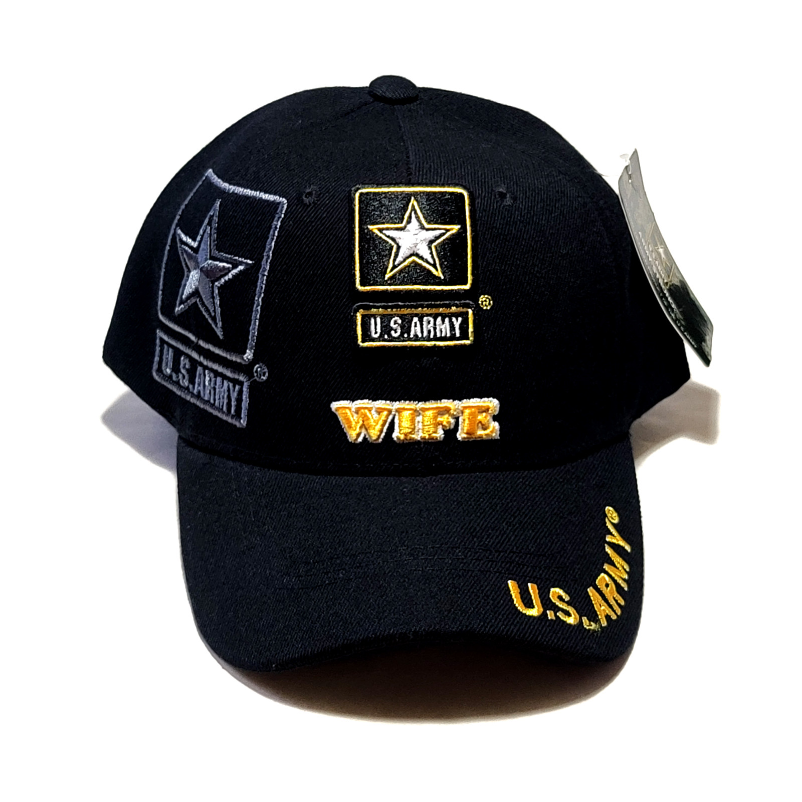 U.S. Army WIFE Black acrylic baseball cap adjustable new with tag