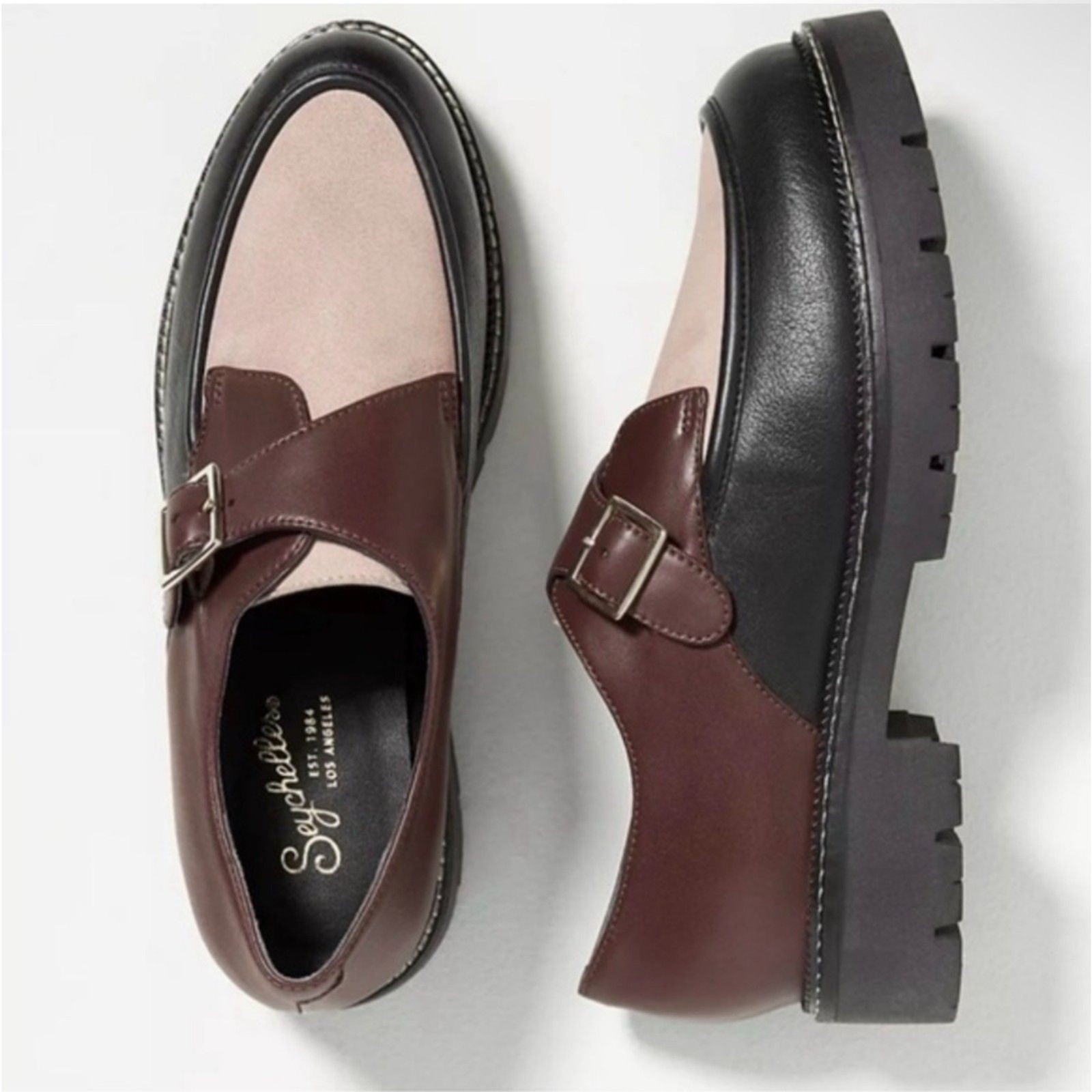 New Seychelles Catch Me Loafers in Burgundy & Blush Size 10