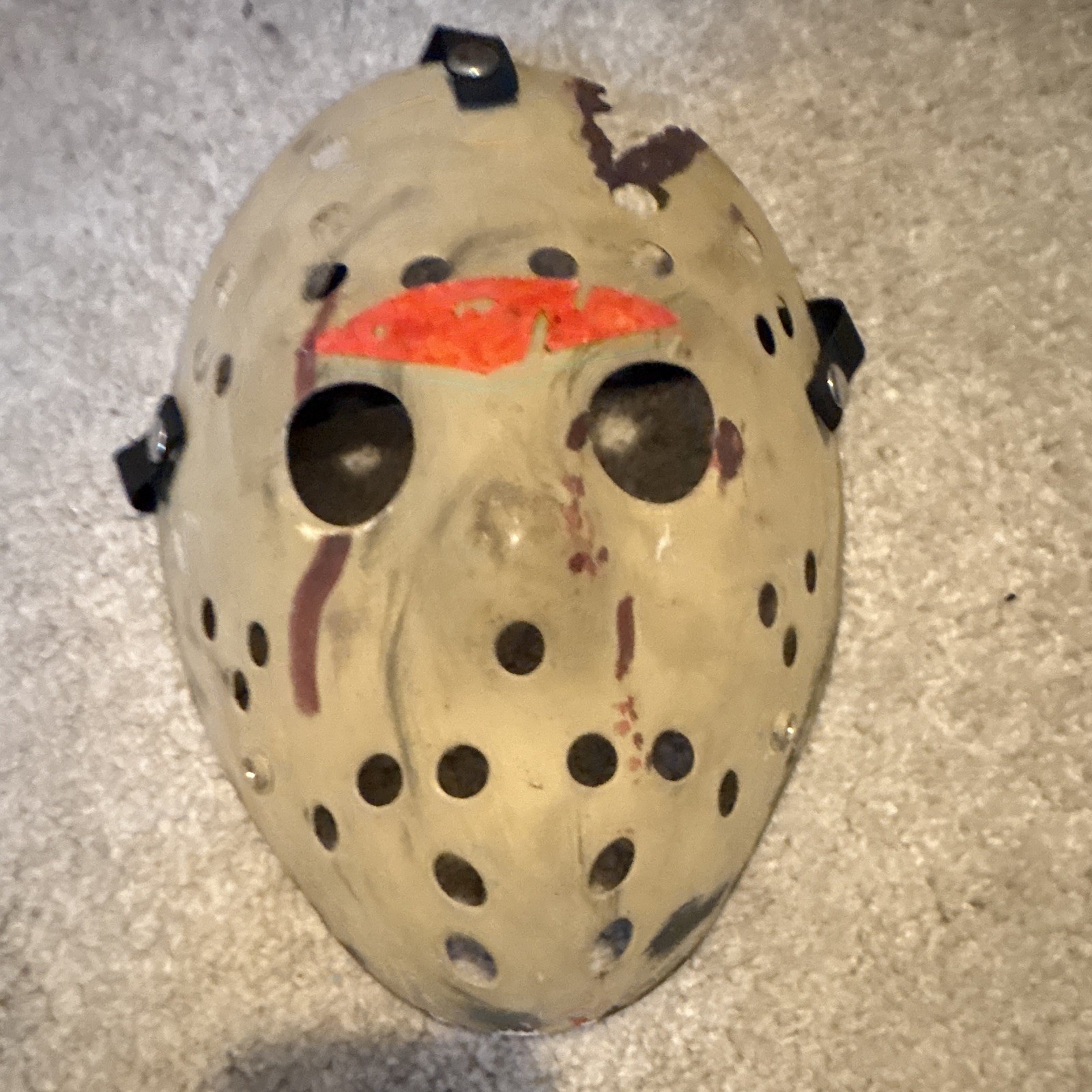 Jason Voorhees Beige Plastic Hockey-Style Face Mask Adjustable Adult One Size