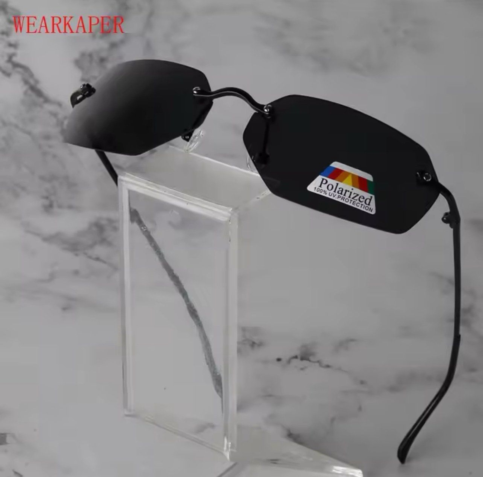 Fashion Cool The Matrix Agent Smith Neo Style Polarized Sunglasses Rimless
