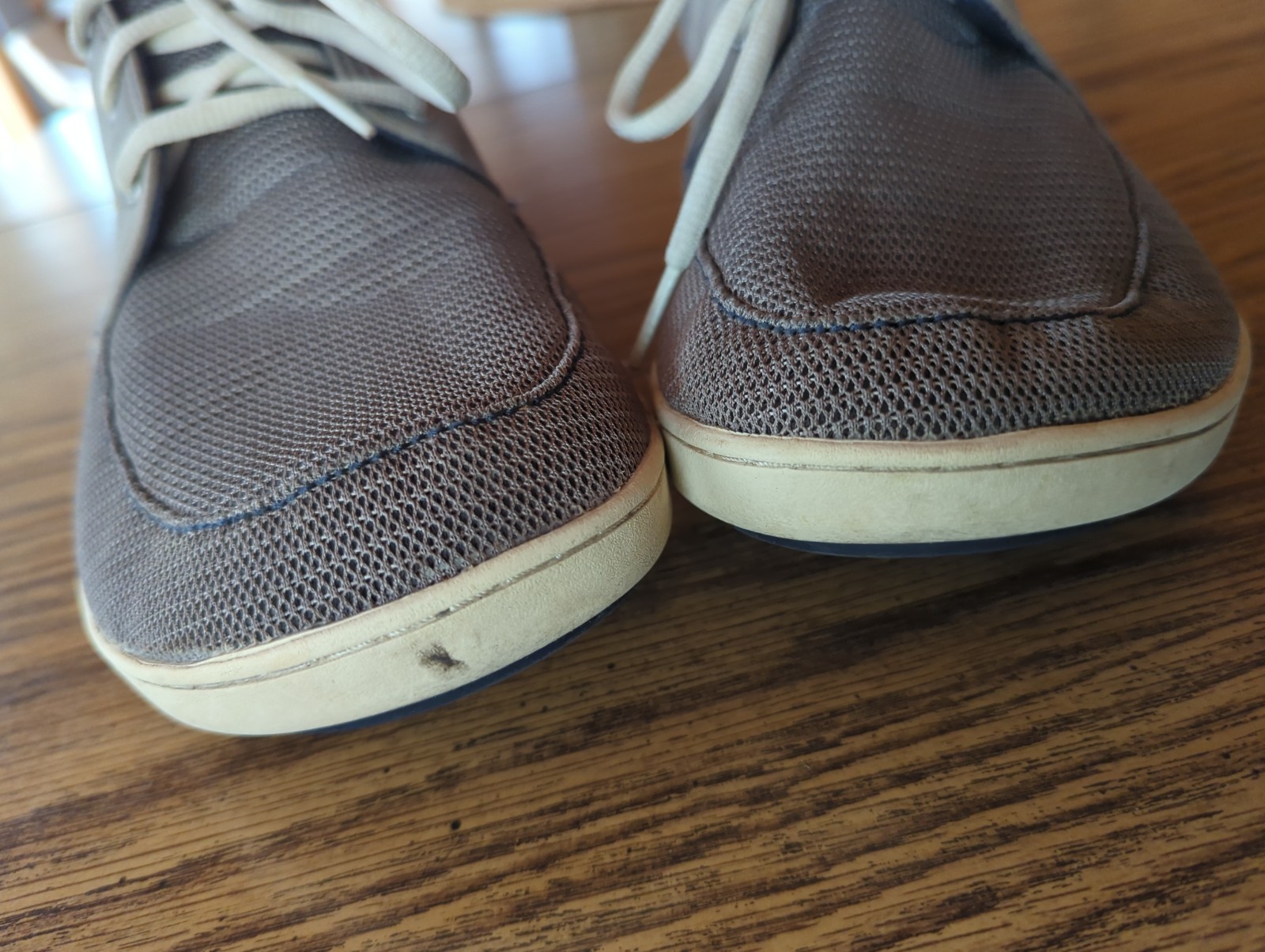 Olukai Nohea Moku Grey Mesh Boat Shoes Slip On Sneakers Men’s Size 10.5 Gray