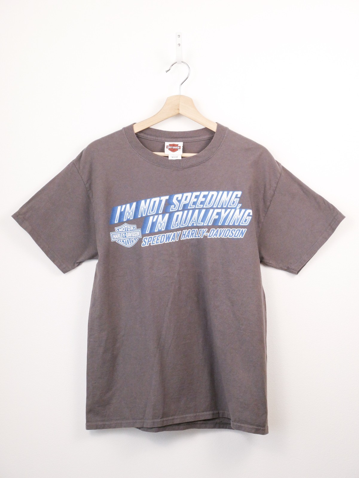 Harley Davidson Speedway Concord NC Racing Graphic T Shirt Gray Men’s M