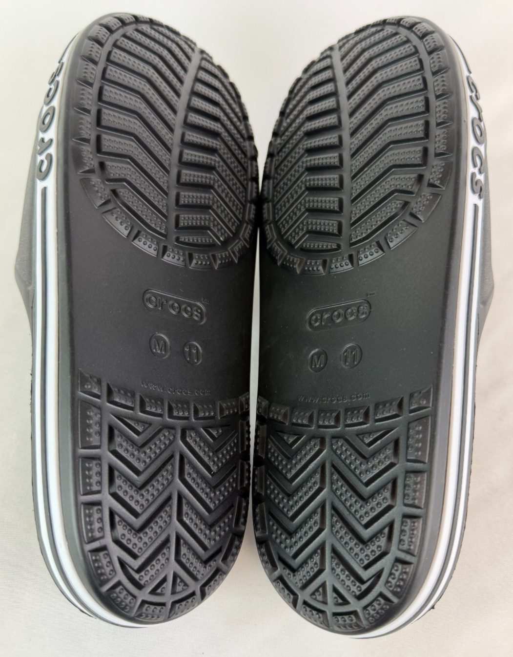 Crocs Bayaband Slide Sandals Black/White 205392-066 Men’s Size 11
