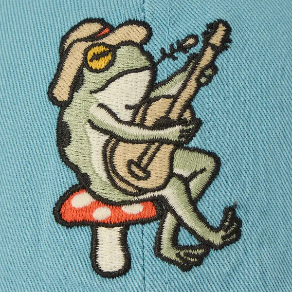 Life is Good Kids Guitar Frog Chill Cap, Cool Blue
