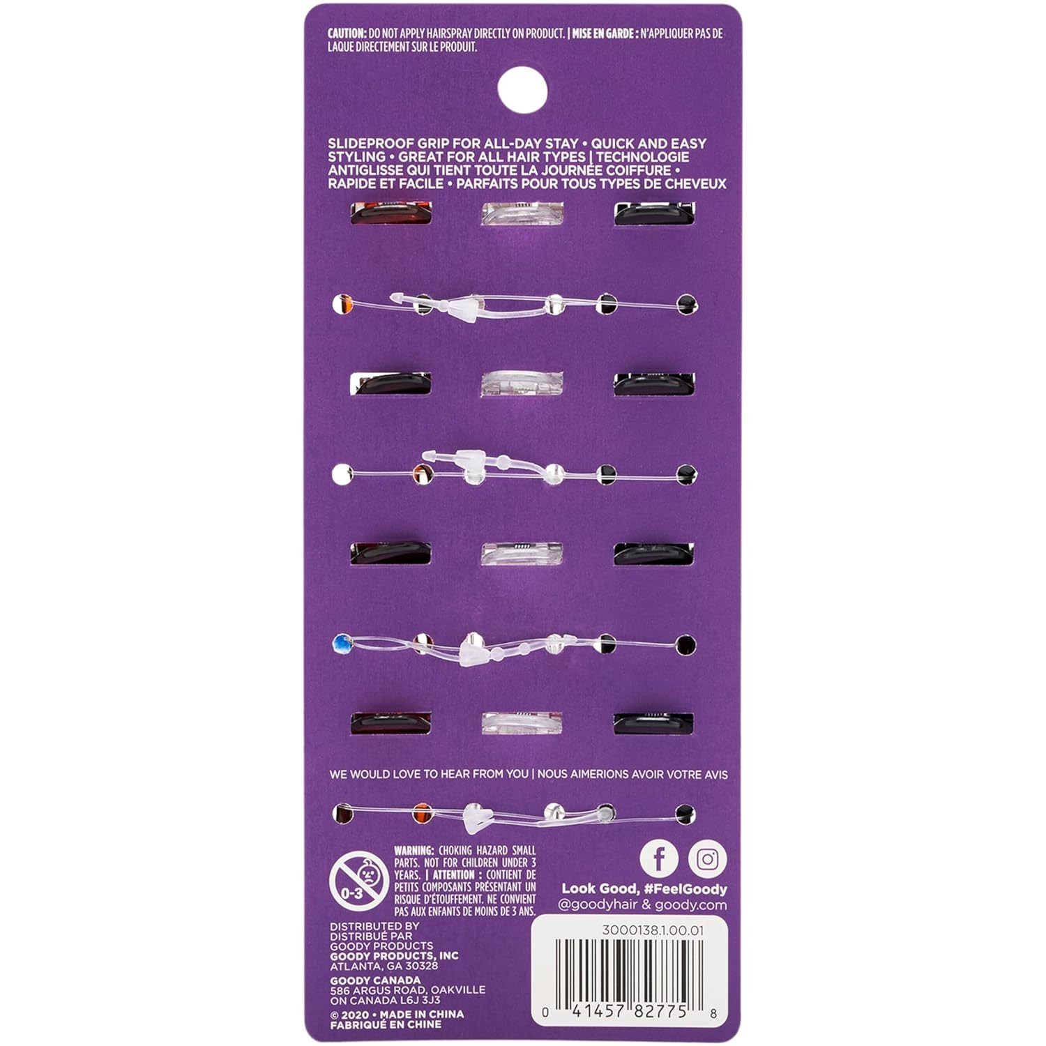 Small Basic Half-Claw Hair Clips, 12-Count – 3-Prong Claw Clips for All Hair Typ
