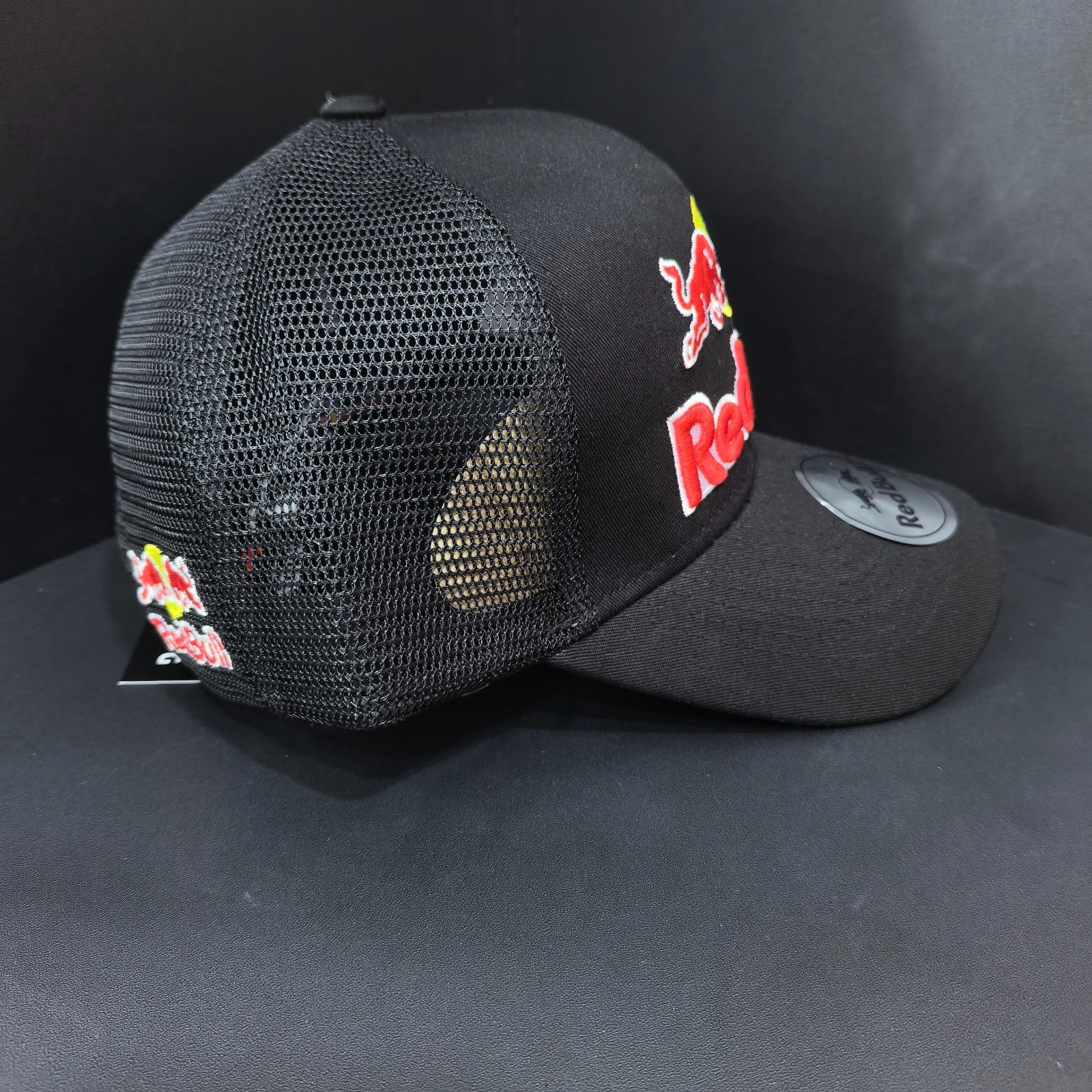 Red Bull Outdoor Sports Casual Black Baseball Cap – Mesh Back Design