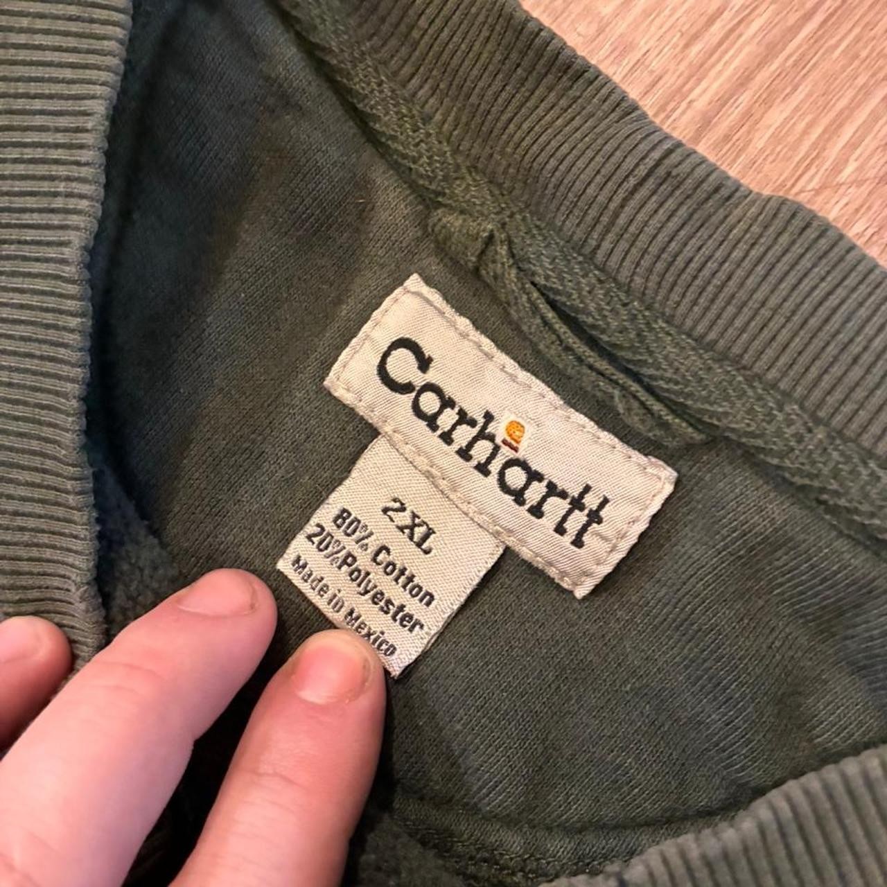 Vintage Carhartt Moss Green baggy sweatshirt with lil carhartt chest
